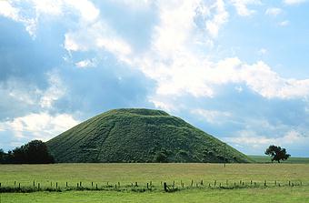 Silbury Hill earth mound near Avebury, Wiltshire